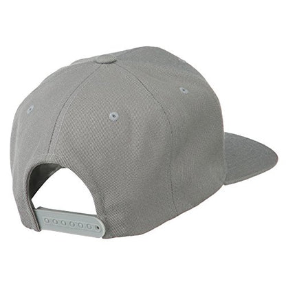 Old English K Embroidered Flat Bill Cap - color: Silver