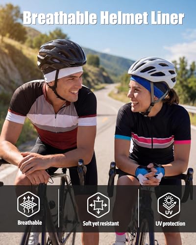 6pcs Cool Skull Cap for Men Breathable Mesh Helmet Liner - color: Black, White, Gray, Navy Blue, Royal Blue, Green