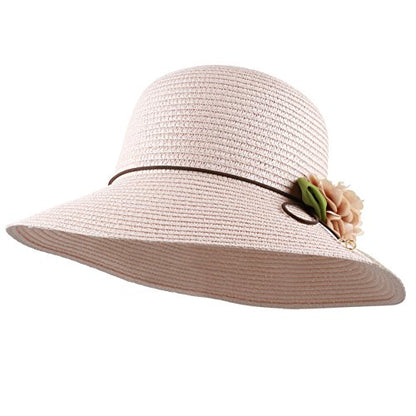 The Hat Depot Womens Floppy Summer Sun Beach Wide Brim Straw Hat - color: Fh12