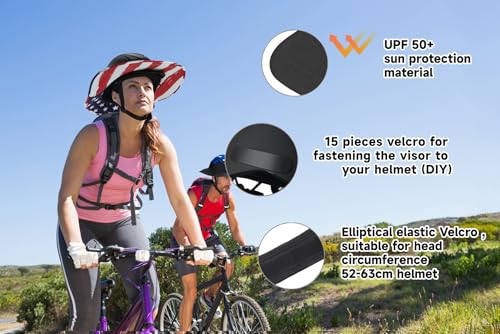Tontron Helmet Visor |Hard Hat Sunshade with Detachable Neck Flap - color: Liberty