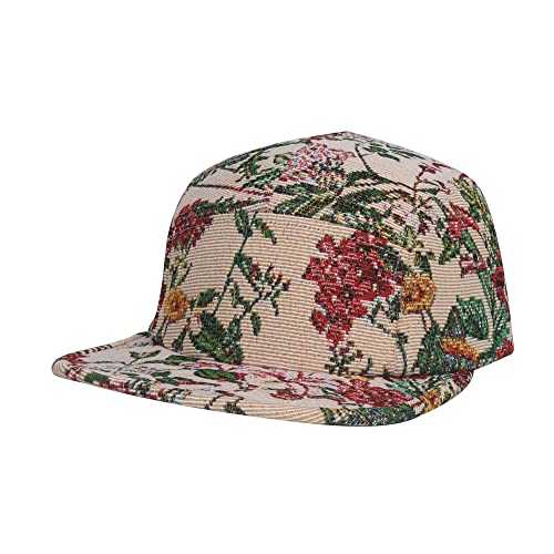 5 Panel Camper Hat | Multi-Color Unique Designs | Caps for Men & Women | Large or X-Large - color: Flower, size: 7 1/4-7 3/8