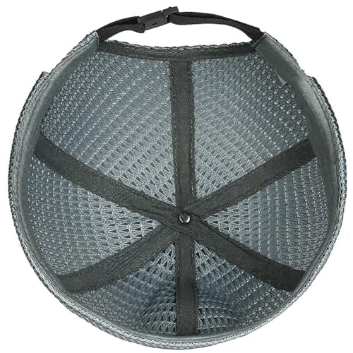Mens Mesh Brimless Cap with No Brim, Summer Docker Cap Beanie Hat Flip Sailor Skullcap Breathable - color: Grey