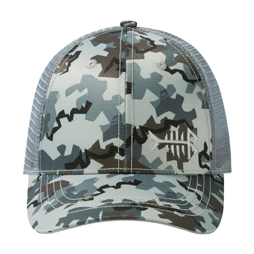 BASSDASH Altimate Fishing Hat Mesh Back for Men Women Adjustable Baseball Trucker Cap - color: Rock Camo
