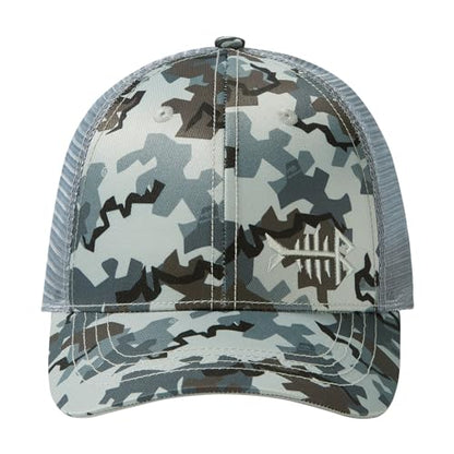 BASSDASH Altimate Fishing Hat Mesh Back for Men Women Adjustable Baseball Trucker Cap - color: Rock Camo