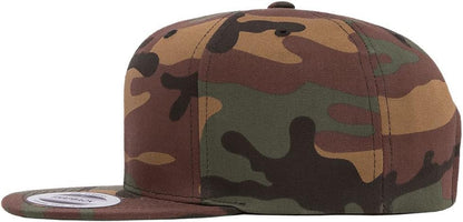 Yupoong Classics 6089 Wool-Blended Snapback Cap Bundle w/Cap Catcher - color: Green Camo