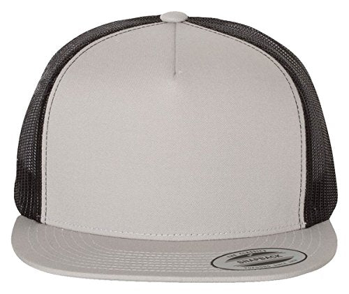 Flexfit Yupoong Two Tone Trucker Hat - 6006 by (One Size, Silver/Black)