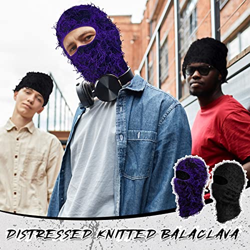 Newcotte 2Pc Ski Mask - color: Black, Black Purple