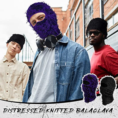 Newcotte 2Pc Ski Mask - color: Black, Black Purple