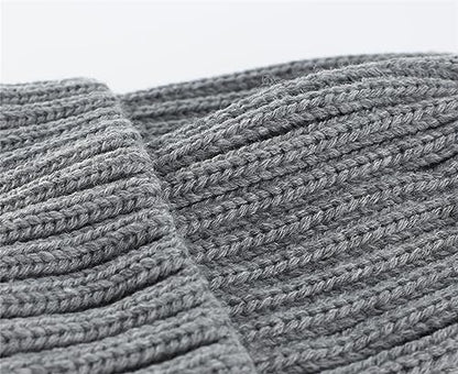 Connectyle Women's Rib Knit Cuffed Beanie Hat Stretch Acrylic Winter Hat Thick Warm Snow Ski Cap - color: Light Grey
