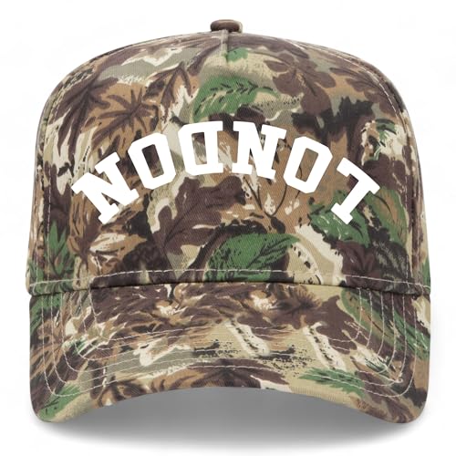 London Upside Down Hat | Premium Adjustable Snapback Baseball Vintage Trucker Hat for Men & Women - color: Camo