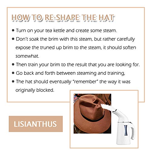 Lisianthus Women Classic Felt Fedora Wide Brim Hat with Belt Buckle - color: Olive