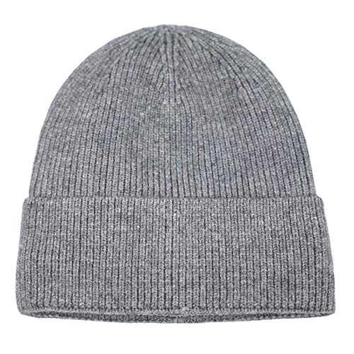 Connectyle Kids Beanie Hat Warm Winter Hats for Boys Girls Fleece Lined Knit Kids Hat for Ages 1-5 - color: Light Grey