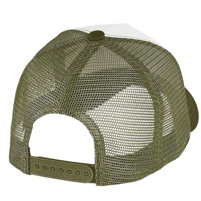 Falari 12 Pack Bulk Wholesale Mesh Trucker Hats 5 Panel and 6 Panel Baseball Caps for Men and Women - color: 5 Panel - Army Green
