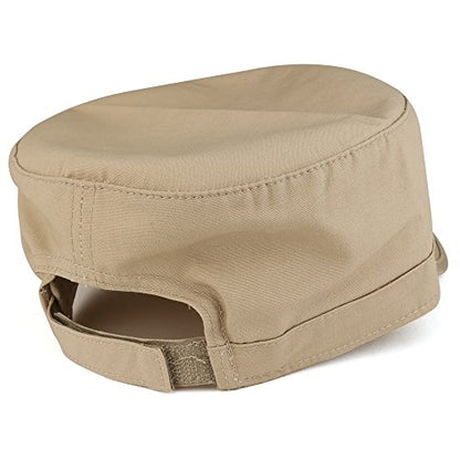 Ripstop Tear Resistant Military BDU Cotton Adjustable Cadet Style Army Cap - color: Stone