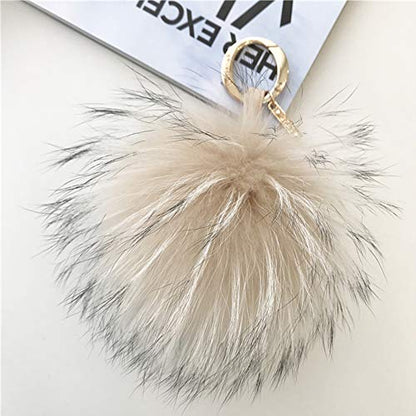 Abgream 16-Pack Faux Fur Pom Pom Balls with Elastic Loop - color: Style A