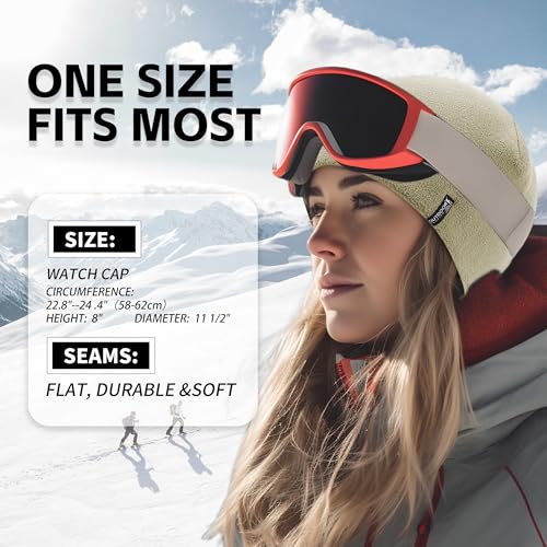 OUTDOOR SHAPING 2 Pack Tactical Fleece Watch Caps, Winter Beanies - color: Black+olive