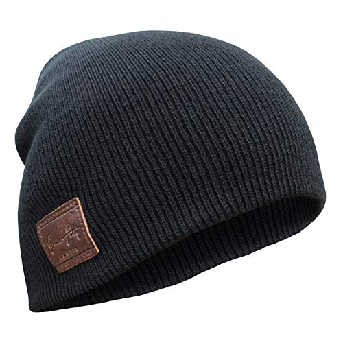 Grace Folly Knit Beanie Hat Cap for Men or Women - color: Black