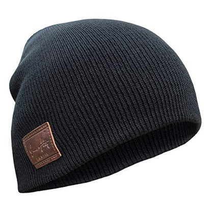 Grace Folly Knit Beanie Hat Cap for Men or Women - color: Black