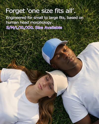 Zylioo XXL Fitted Trucker Hat,Large Stretch Mesh Summer Cap for Men Women - color: Beige-white, size: X-Large-XX-Large