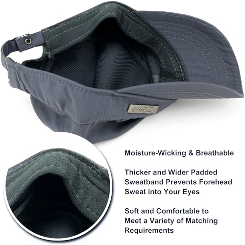 Loneshark Water Resistant Military Hat Quick Dry Cadet Cap Army Flat Top - color: Rectangle-logo-grey