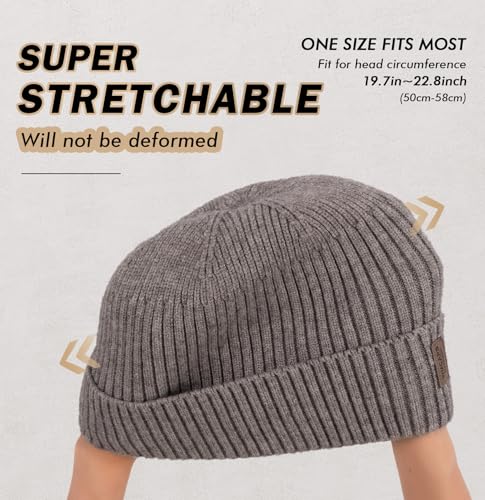 Wmcaps Winter Beanie for Men Women Fleece Lined Hat Warm Cuffed - color: Smoke Gray