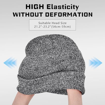 ZOORON Beanie for Men Women Warm Winter Hat Unisex Soft Knit Cuffed Beanie - color: 1pack-black&white
