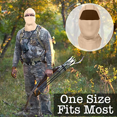 BaHoki Essentials Balaclava Ski Mask - Breathable Thermal Face Cover for Cold Weather - Wind-Resistant Head Gear - style: Khaki