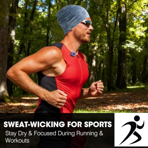 WTACTFUL Cooling Breathable Skull Cap Men Women, Sweat Wicking 1-2-4 Pack - color: 1 Piece - Camoblue