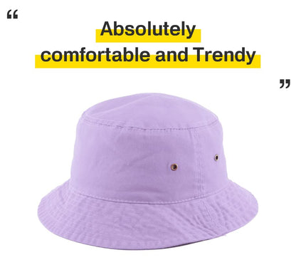 KBETHOS® 100% Cotton Washed Bucket Hat - color: Lavender, size: Large-X-Large