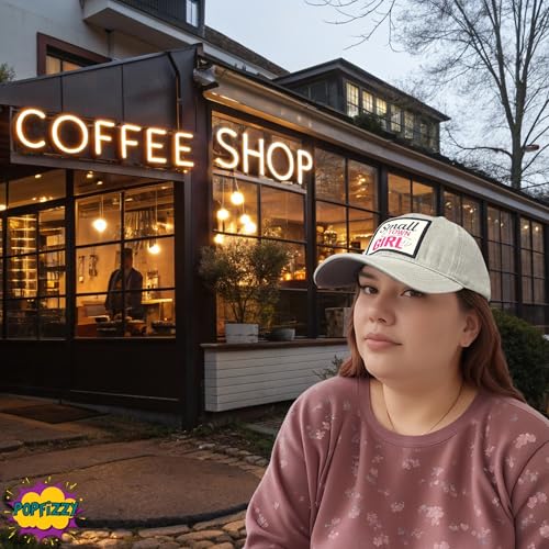 Popfizzy Funny Hats for Men and Women, Fun Adult Baseball Cap, Funny Birthday Gifts for Women and Men, Cool Dad Hat Gift Idea - color: Small Town Girl (Grey)