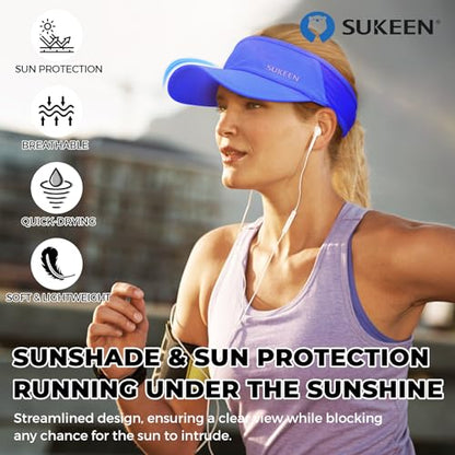 Sukeen Lightweight Sports Sun Visor Hat for Men Women - color: Blue