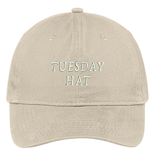 Trendy Apparel Shop Tuesday Hat Embroidered Soft Cotton Low Profile Dad Hat Baseball Cap - color: Stone