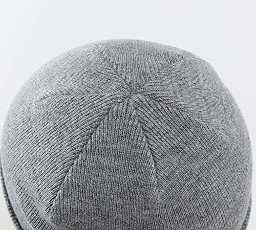 Home Prefer Mens Winter Hats Acrylic Knit Cuff Beanie Cap Warm Womens Beanie Hat - color: Light Grey