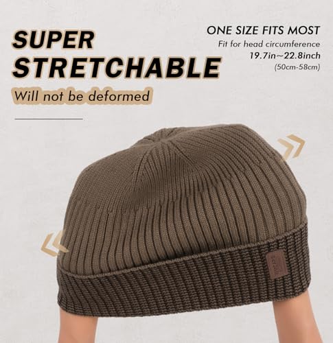 Wmcaps Winter Beanie for Men Women Fleece Lined Hat Warm Cuffed - color: Brown/Coffee