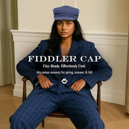 Funky Junque Greek Fisherman Newsboy Cap, Cotton Captains Bakerboy Hat - color: 2 Pack - Navy & Olive