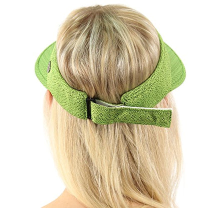 UPF UV Sun Protection Wide Brim 100% Cotton Beach Pool Visor Golf Cap Hat Lime
