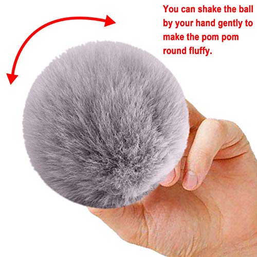 BQTQ 26 Pcs Faux Fur Pom Poms DIY Hat Pompom with Elastic Loop (Soft Color) - color: Soft Color