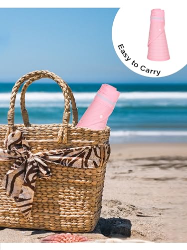 LA CARRIE Women Sun Hats Detachable Wide Brim UV UPF 50+ Face Mask Visor with Neck Flap Hat for Summer Beach - color: Pink