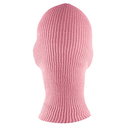 Super Z Outlet Knit Sew Acrylic Outdoor Full Face Cover Thermal Ski Mask One Size Fits Most - color: Pink
