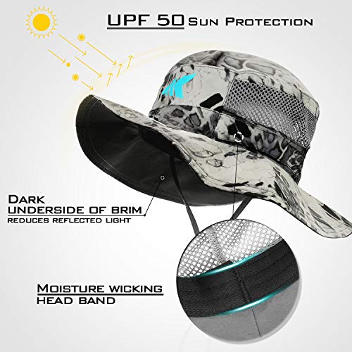 KastKing Sol Armis UPF 50 Boonie Hat for Sun Protection,Men Women - color: Silver Mist