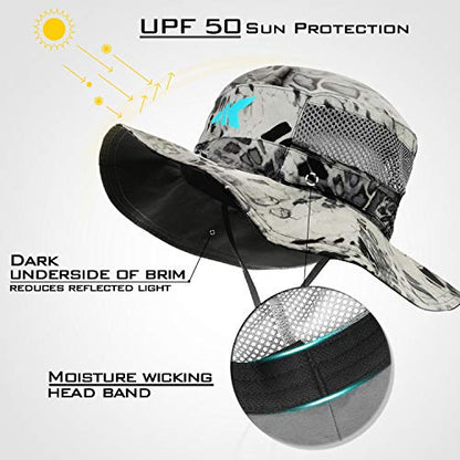 KastKing Sol Armis UPF 50 Boonie Hat for Sun Protection,Men Women - color: Silver Mist