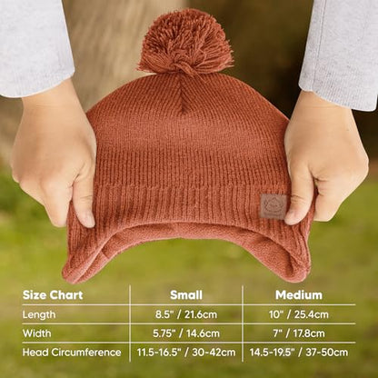 KeaBabies Baby Beanies, Winter Baby Hats for Boys, Girls (Clay, 6-36M) - color: Clay