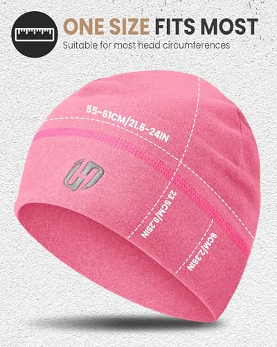 HASAGEI Thermal Running Hat - Men's Skull Cap Cycling Cap Under Helmet for Winter - color: Red