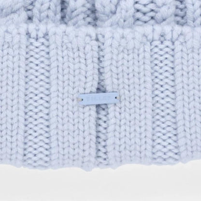 Tilley Unisex Adult Pom Pom Cable Beanie - color: Ice Blue, size: One Size