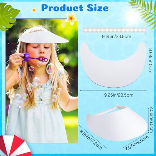DIY White Foam Visors for Women Adjustable Coil Band