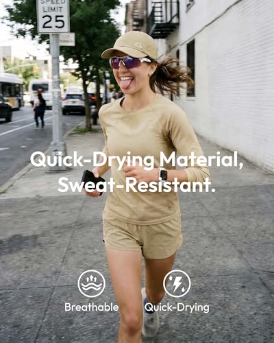 Jeasona UPF 50+ UV Protection Running Hat for Women, Lightweight Quick Dry Packable Sun Protection Baseball Cap - color: Khaki
