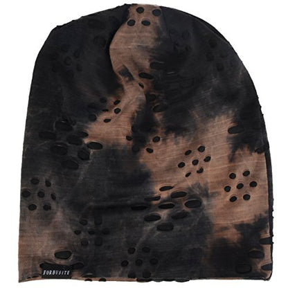 Mens Slouch Hollow Beanie Summer Skullcap B090 - color: B-brown