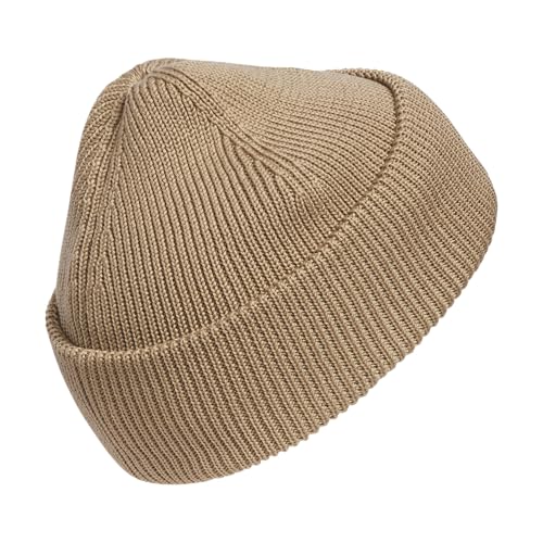 adidas Men's Premium Cuff Fold Beanie - color: Warm Sandstone Beige/Black/White