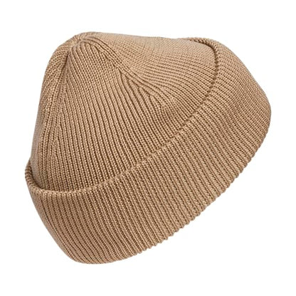 adidas Men's Premium Cuff Fold Beanie - color: Warm Sandstone Beige/Black/White