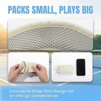 Sun Visors for Women Men Adjustable Folding Cap Running Golf Tennis - color: Light Brown